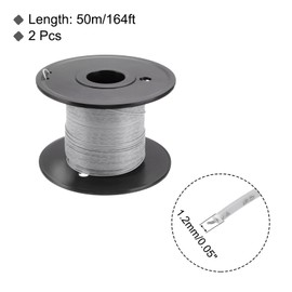 sourcing map 28AWG Wire 28 Gauge Stranded Wire PVC Hookup Wire, UL1007 Tinned Copper Wire 50m/164ft Gray With Spool for Internal Connecting Wire