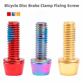 YYunying Bicycle Disc Brake Stem Screws 6 Pieces M6 x 18 mm Stem Screws Stainless Steel Bicycle Disc Brake Stem Screws for BMX MTB Road Bike Gold