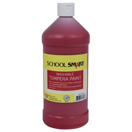 School Smart Washable Tempera Paint, Quart, Red