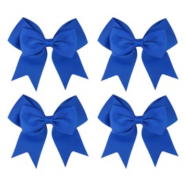 4 Pcs Blue Hair Bow,Royal Blue Hair Accessories,Elegant BlueHair Bows with Clips,Non-Slip Ribbon Bow Hairs Clips,for Adult Teens Women Girls Wear Clip,Girl Christmas Birthday Gifts