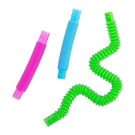 Small Solid Color Expanding Tube Fidget Toys 12 Pieces