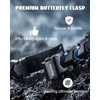 Men's Magnetic Bracelets, Stainless Steel Bracelet for Men-Black Blue Matte