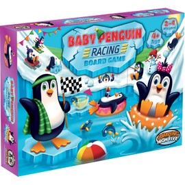 Baby Penguin Racing Board Game for Kids Ages 4+ – Fun and Fast – Slide Penguins Down A Slippery Iceberg – Easy to Learn, Great Gift for Boys & Girls – Fun Family Game