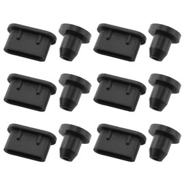 Be In Your Mind 6 Sets Rubber Dust Plug Compatible with Sony Walkman NW-A300 Series NW-A306 NW-A307 NW-A100 A105 A105HN A106 A106HN A100TPS, Black