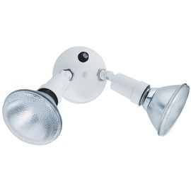 Lithonia Lighting OFTH 300PR 120 P WH-M12 Adjustable Twin PAR Holder with Dusk-to-Dawn, 120 Volts, 300 Watts, White