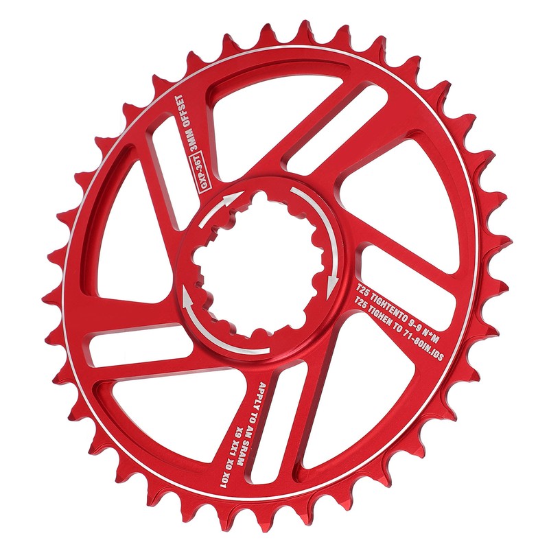 Lebycle Bicycle Chainring 36T Chainwheel 3mm Offset Direct Mount Narrow
