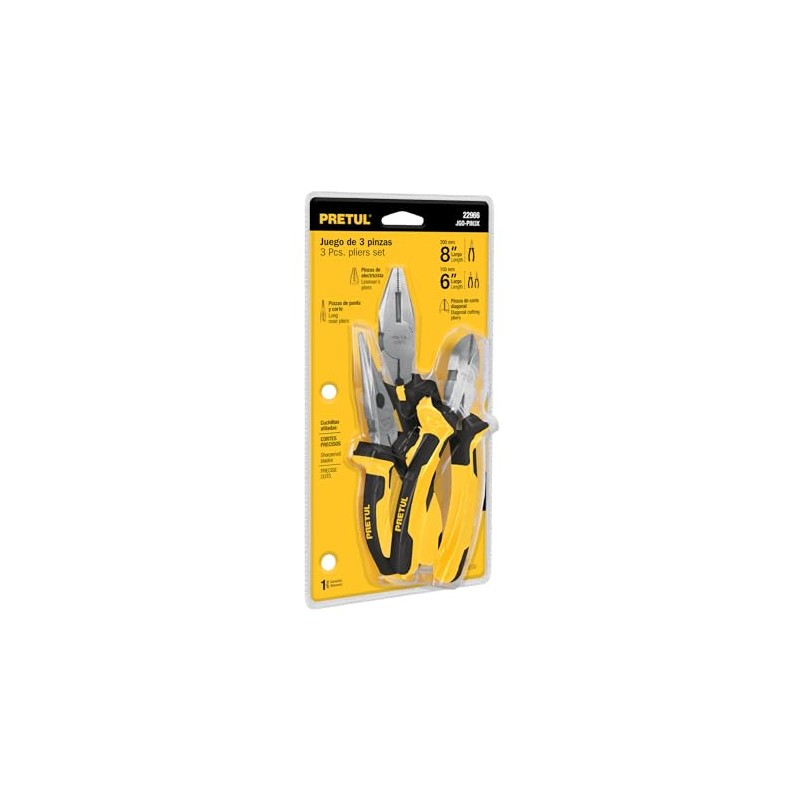 Pretul JGO-PIN3X, Juego de 3 pinzas 3 mango comfort grip