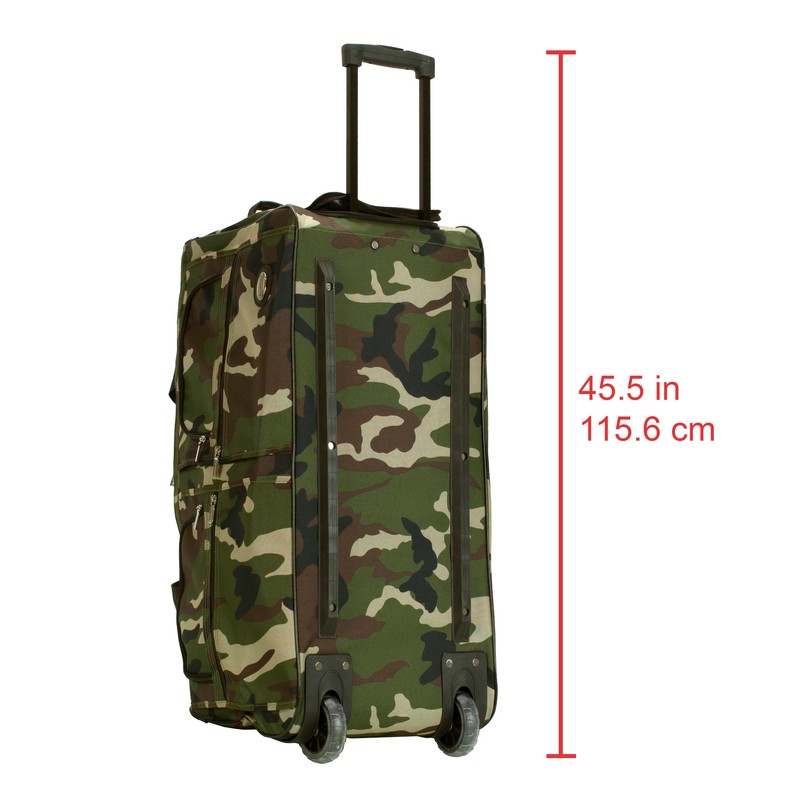 Rockland Rolling Duffel Bag, Camouflage, 36"