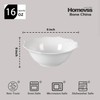 HomeVss, New Bone China Dinnerware Set, Embossed Lotus Design, 20pc
