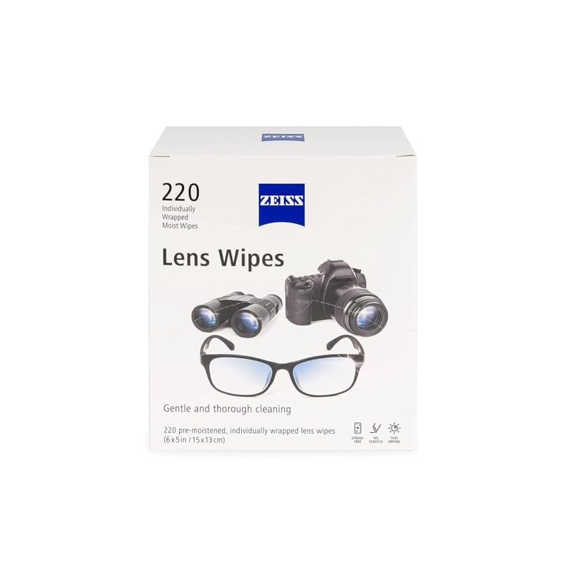 Zeiss Pre-Moistened Lens Cleaning Wipes, 250 Count