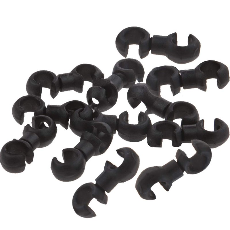 Saipe 10 Pcs Bike Cable Clasps Bicycle Rotatable S-Hook Clips