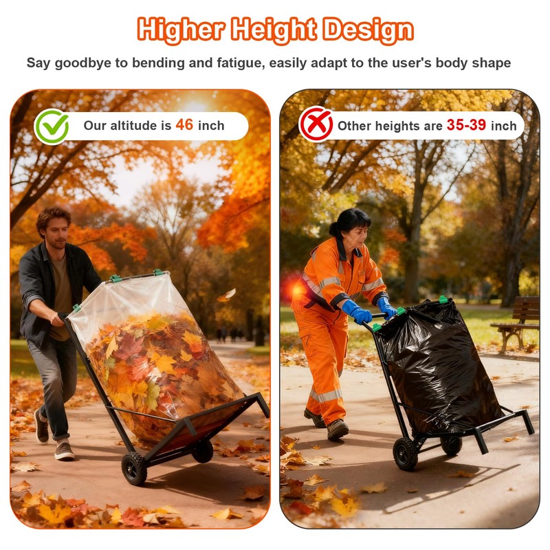 Meyoppm Metal Trash Bag Holder, 50-55 Gallon Adjustable Leaf Bag