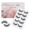Lovrio 5 Pairs 3D Faux Mink False Eyelashes, Natural Fluffy