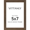 Vittanly 5x7 Picture Frame - Solid Wood Frame with Shatterproof