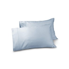 TRANQUIL NIGHTS - 600 Thread Count 100% Cotton Pillowcase Pair, 2-Piece Light Blue, King Pillow Protector, Soft & Silky Sateen Weave Bed Pillow Cover, Fits Pillows Upto 20 x 40 inches