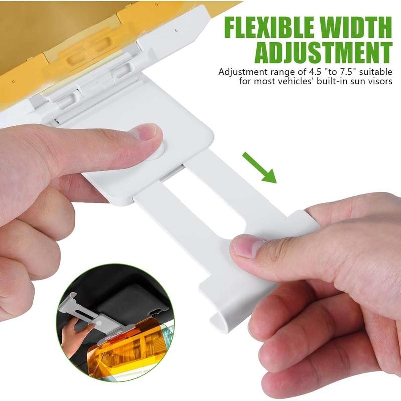 WSSGY Day and Night Anti-Glare Polarized Car Sun Visor Extender