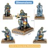 Akulgaci Medieval Knight Pen Holder with Sword, Kneeling King's Guard