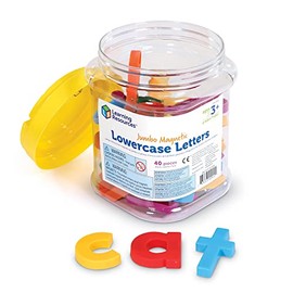 Jumbo Magnetic Lowercase Letters de Leaning Resources, Alfabeto para Niños, Juego de Letras, Desarrolla Habilidades de Deletreo, Juego de 40 Piezas,  