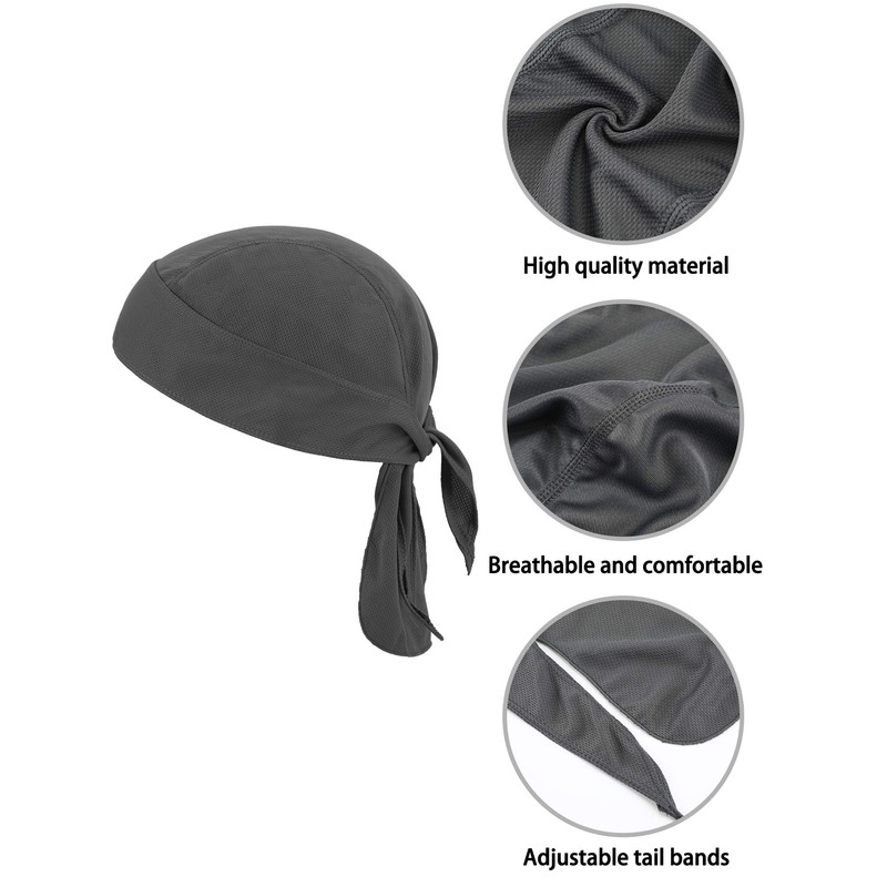 Boao 6 Gorros de Absorbe Sudor Casquillo de Cráneo de