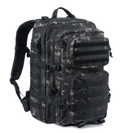REEBOW GEAR REEBOW GEAR Military Tactical Backpack Large Army 3 Day Assault Pack Molle Bag Backpacks (Black Camo)