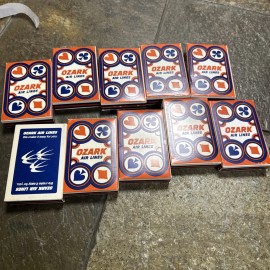 Ozark Airlines 10 New Vintage Sealed Decks OZARK AIR LINES Playing Cards