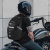 Waterproof Motorcycle Backpack, 30L Helmet Bag with Laptop Pocket, Gray
