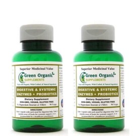 Green Organic Supplements Enzymes + Pre and Pro-Biotic - Hand Made, Non-GMO Enzymes