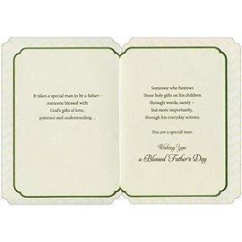 Designer Greetings Sunbeam Shining Through Evergreen Trees Religious/Inspirational Father's Day Card for Father
