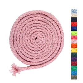 5mm * 295ft Macrame Cord Natural Cotton Rope 8 Strand Braided Cotton String for Craft Knitting Thread for Wall Hanging and DIY Crafts(LPK)