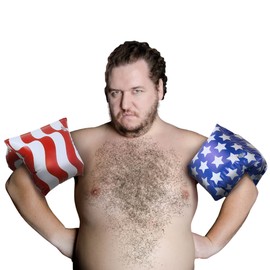 GoFloats Adult Water Wing Floaties - Own The Pool - Available in Multiple Designs (Novelty use only), Orange