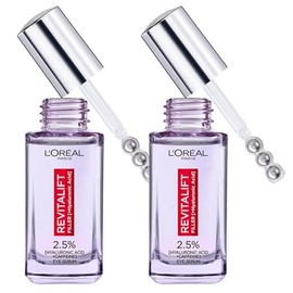 L'Oreal Paris DOUBLE Revitalift Hyaluronic Acid Eye Serum, 2.5% Hyaluronic Acid And Caffeine, Cooling Triple Bead 20Ml