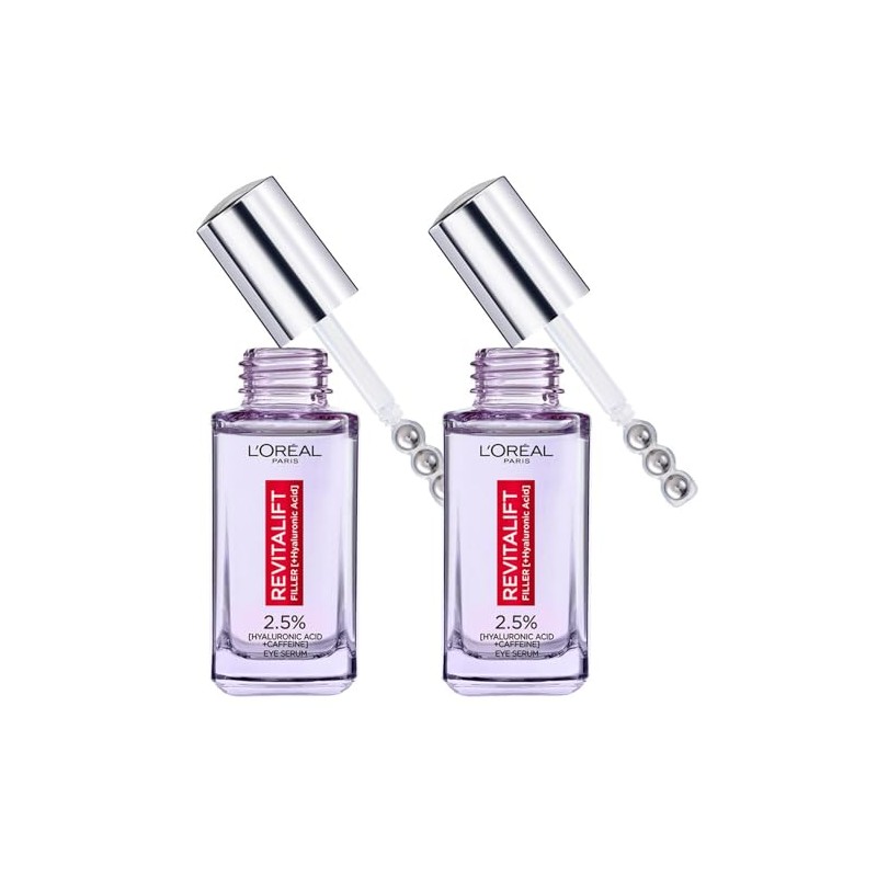 L'Oreal Paris DOUBLE Revitalift Hyaluronic Acid Eye Serum, 2.5% Hyaluronic