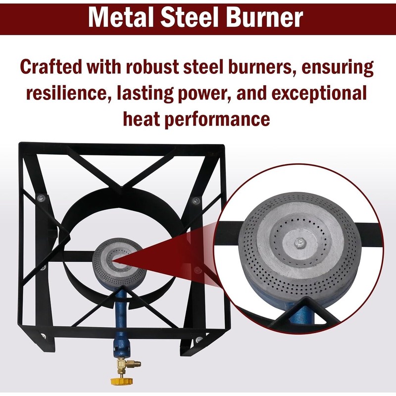 Sonret Single Burner Propane gas Stove-Square outdoor propane burner heavy