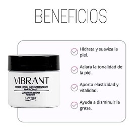 Crema Facial Despigmentante de Día para Piel Normal a Seca | Aclarante y Antimanchas | Con Niacinamida, Oligopéptido 34 y Colágeno | 50 g | Vibrant by