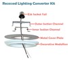 Aspen Creative 21067-12, Recessed Lighting Converter Kit, 8" Diameter, White