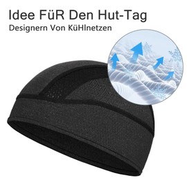 MELASA Cooling Cycling Hat Under Helmet, Mech Breathable Helmet Liner Skull Cap, Cycling Helmet Hat, Running Hat, Sports Functional Hat for Men and Women, Fits Under Helmets, darkblue