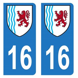 Hadexia Sticker for Car Department 16 Charente Logo New Aquitaine