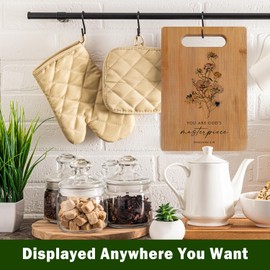 Lacama Christian Mother's Day Birthday Gifts for Women Faith Mom Grandma, Floral Christian Cutting Chopping Boards for Kitchen, Ephesians 2:10 Bible Verses Decorative Bamboo Cutting Board