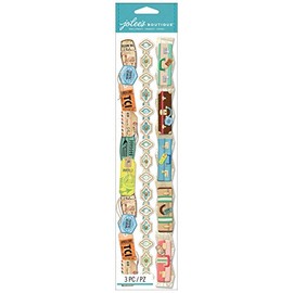 Jolee's Boutique Dimensional Border Stickers, Travel Borders