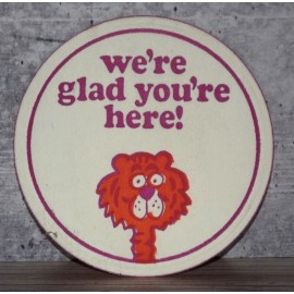 Sambo's Restaurant 1 We're Glad You're Here! Paper Coaster Sambo's Restaurant Tiger Head B50