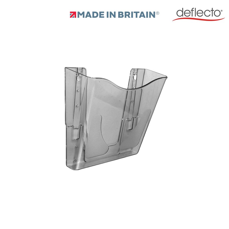 Deflecto Smoke Portrait A4 Wall Mounted Document Holder - A4