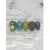 Winter Flower Handmade Nail Tips - Long Round / 겨울꽃