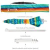 AMMSUN Beach Umbrellas for Sand Heavy Duty Wind Portable, 6.5ft