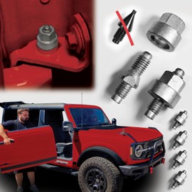EZ4X4 Bronco Door Hinge Alignment Pin Guide Kit (4pk), Door Removal Pins for EZ Removal and Installation Patent Pending