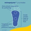 Scholl Schocks, 2-in-1 Active 3/4 Insoles ™ with Liner Socks,