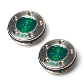 PLUSKER 2PCS Golf Custom Putter Weights with Green Four-Leaf Clover Pattern 20g Available for Select Newport Studio Design California GoLo Futura X Series Clubs Head