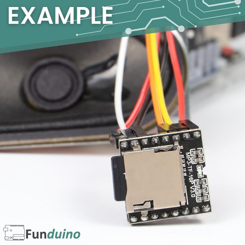 Funduino Mini MP3 Player MP3-TF-16P V3.0 DFPlayer Compatible with Arduino!