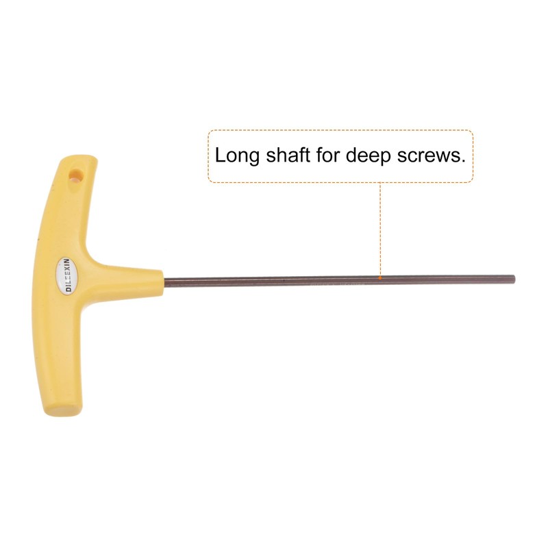 sourcing map 2pcs T-Handle Wrench 1/8" SAE Long Arm Hex