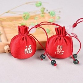향낭 인기 방울 복주머니 노리개 감성 장식 복혜(자홍 (WFJ98XB) Scented Bag Popular Bell Lucky Pouch Norigae Emotional Decoration Bokhye (Deep Pink)