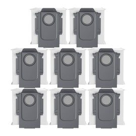 8 Pack Vacuum Dust Bags Replacement Compatible with Roborock S8+, S8 Pro Ultra, Q7 Max+/Max, Q5 Max+, Q8 Max+, S7 Pro Ultra, Q5, Q5+, Q5 Pro+, Q7, Q7+, S7 MaxV Ultra, S7 Max Ultra Vacuum Accessories